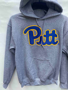 "Pitt" Embroidered Script Heavyweight Hooded Sweatshirt - 3 Colors