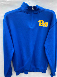 "Pitt" Script Quarter Zip Left Chest Pullover - 2 Colors