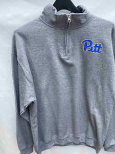 "Pitt" Script Quarter Zip Left Chest Pullover - 2 Colors