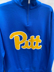 "Pitt" Script Quarter Zip Pullover - 2 Colors